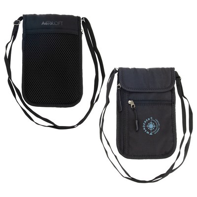 AeroLOFT® Jet Black Safety Organizer Neck Wallet